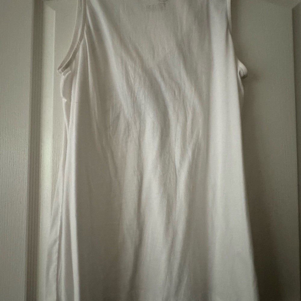 Tommy Bahama White Silver Sequin Embellished Sleeveless Tank Top Small - Picture 4 of 4